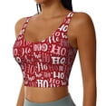 thumbnail image 2 of KLL Ho Funny Christmas for Workout Tank Tops for Women,U Back Fitness Top Built in Shelf Bras Padded Fit for Yoga Gym-Large, 2 of 8