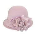thumbnail image 2 of IDALL Bucket Hats Fedora Hats for Women Women Fashion Beret French Style Painter Hat Cap Vintage Warm Party Top Hat Beach Hat Purple One Size, 2 of 3
