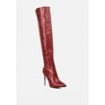 thumbnail image 3 of Catalina Snake Print Stiletto Knee Boots, 3 of 11