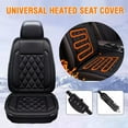 thumbnail image 3 of Adjustable Temperature Heated Car Seat Cushion, Ca Seat Cover with Heat,Winter Car Seat Mat,PU Leather Seat Pad for Full Back and Seat,for Driver or Passenger, 3 of 13