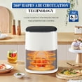 thumbnail image 3 of Air Fryer, 6QT Square Airfryer with Visual Window, 400℉ Fast Heating Fryers Oven Timer, Auto-Off, Non Toxic & Stick, Multiple 12 Modes for Roast, Bake, Dehydrate, Fry, Reheat, 3 of 5