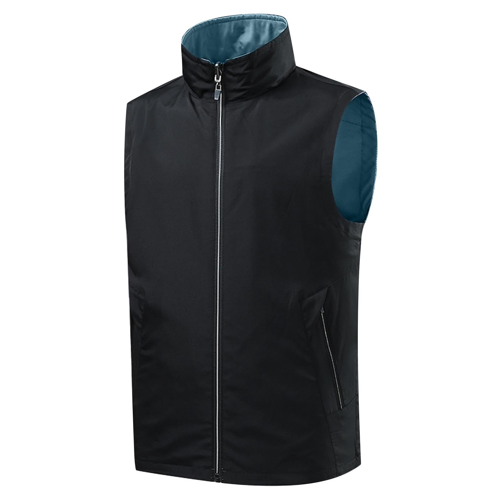 kakina CMSX Men's Windproof Lightweight Golf Vest Outerwear with Pockets, Softshell Sleeveless Jacket for Running Hiking Sports Leisure Solid Color Sleeveless Vest Coat