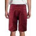 thumbnail image 2 of Men's Classic Stretch Cotton Blend Slim Fit Below The Knee Casual Chino Shorts (Burgundy, 34), 2 of 3