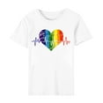 thumbnail image 6 of Dovford T Shirts Women Rainbows Heart Graphic Tees Shirts LGBT Shirts Casual Short Sleeve Tops, 6 of 6