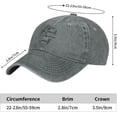 thumbnail image 6 of A Wise Man Travels to Discover Himself. Slogan Cowboy Hats Unisex Adjustable Baseball Caps Gray, 6 of 8