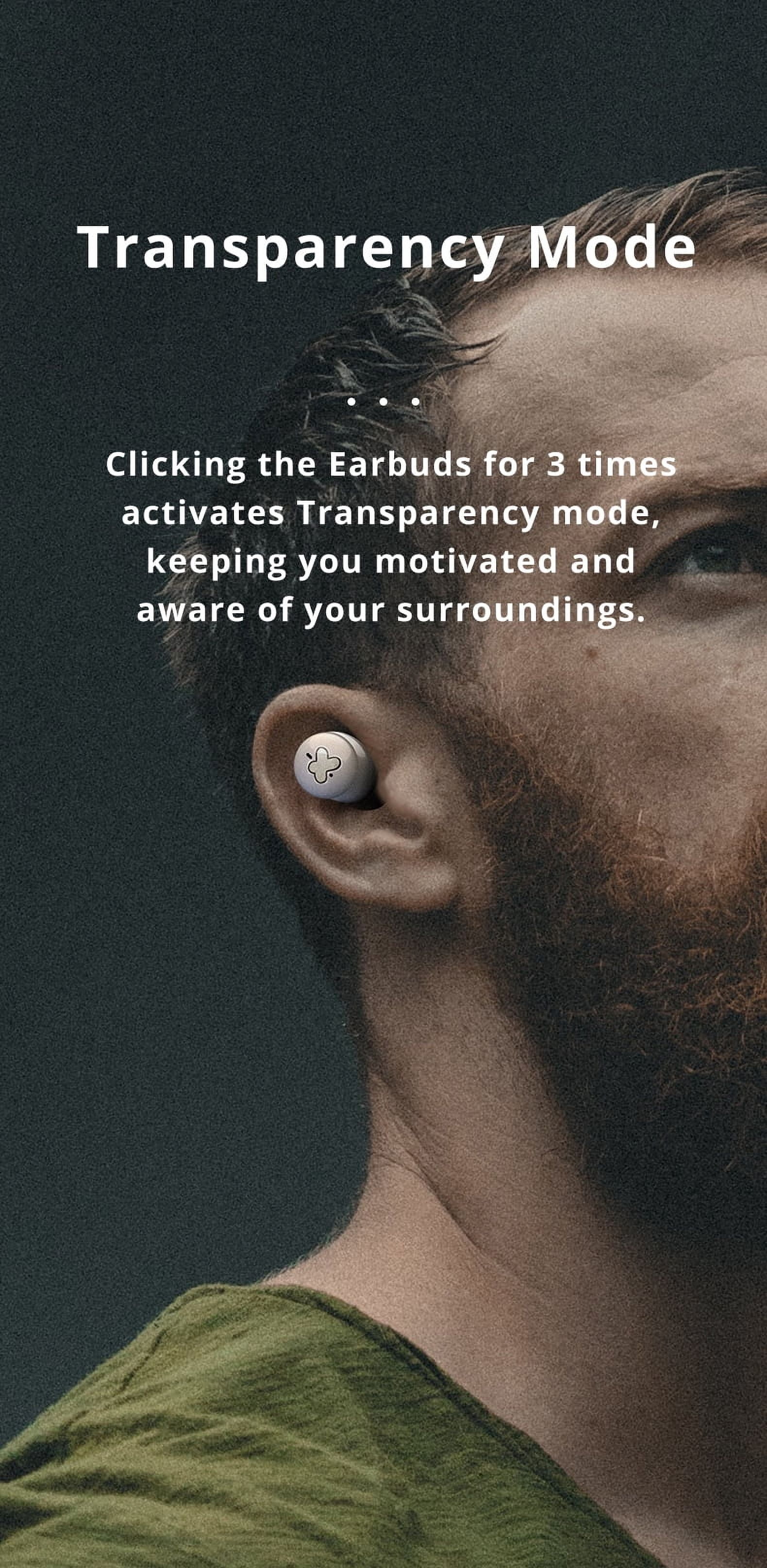 Seetoy Wireless Earbuds with Wearing Decoration Function, Headphones Bluetooth 5.2 Running Headphones IPX5 Waterproof Earphones, Aluminium Alloy Body Stylish Design, White