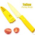 thumbnail image 5 of 2 Pack Paring Knife with Safety Sheath, Fruit Knife with 4 inch Stainless Steel Blade, Nonstick Silicone Coated Knife for Kitchen, Fruits, and Vegetables (Yellow & Yellow), 5 of 6