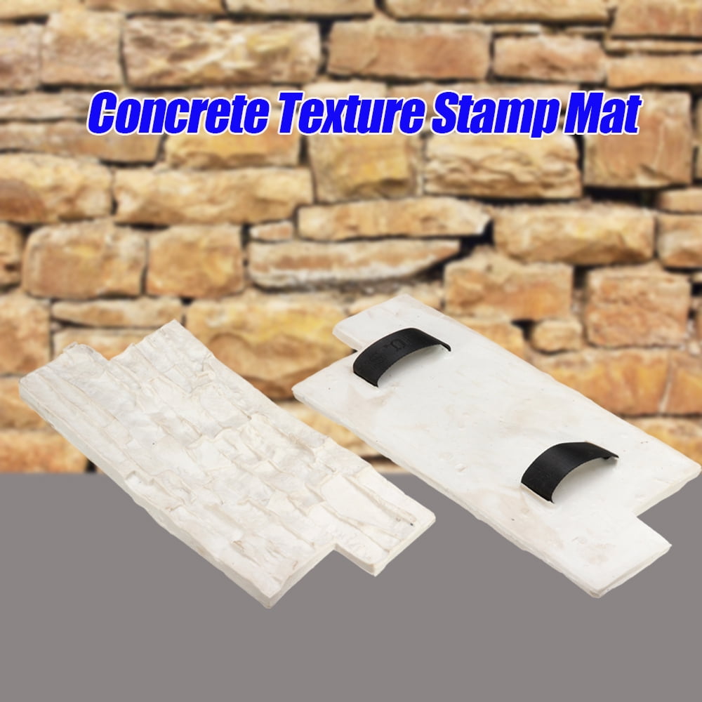 2PCS SET Stone Decorative deck boar Concrete Cement  Texture Stamp Mat Silicone 