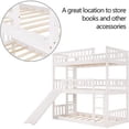 thumbnail image 6 of Churanty Twin Over Twin Over Twin Triple Bunk Bed for Kids with Slide, White, 6 of 13