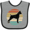 thumbnail image 3 of Inktastic Boxer Dog Vintage Silhouette Boys or Girls Baby Bib, 3 of 4