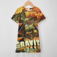 thumbnail image 3 of Gravity Falls Girls Short Sleeve Dress Soft Cute Designs Dresses Casual T-Shirt Dress 140CM, 3 of 7