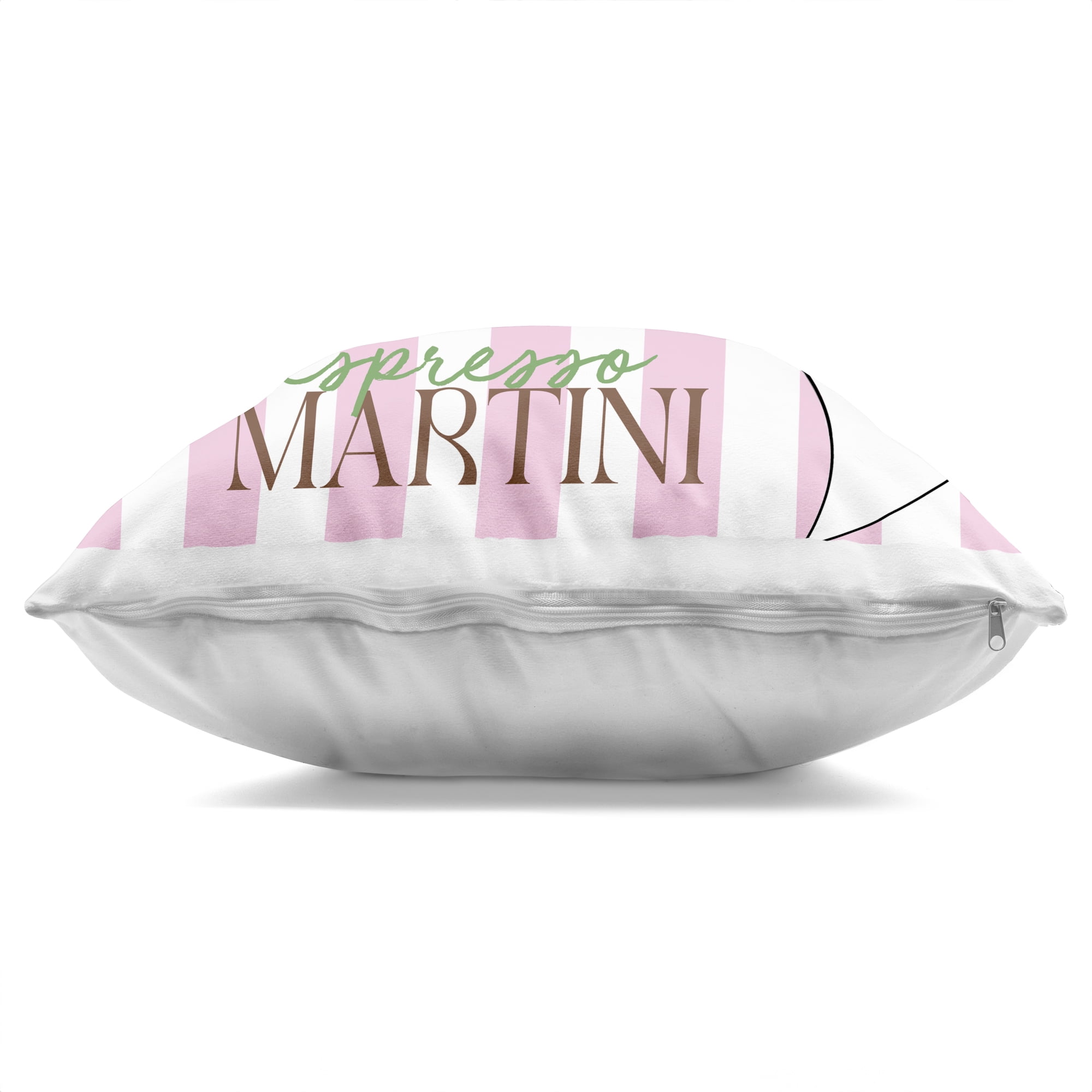 Stupell Industries Espresso Martini Pink Stripes Decorative Printed Throw Pillow, design by Deidre Mosher