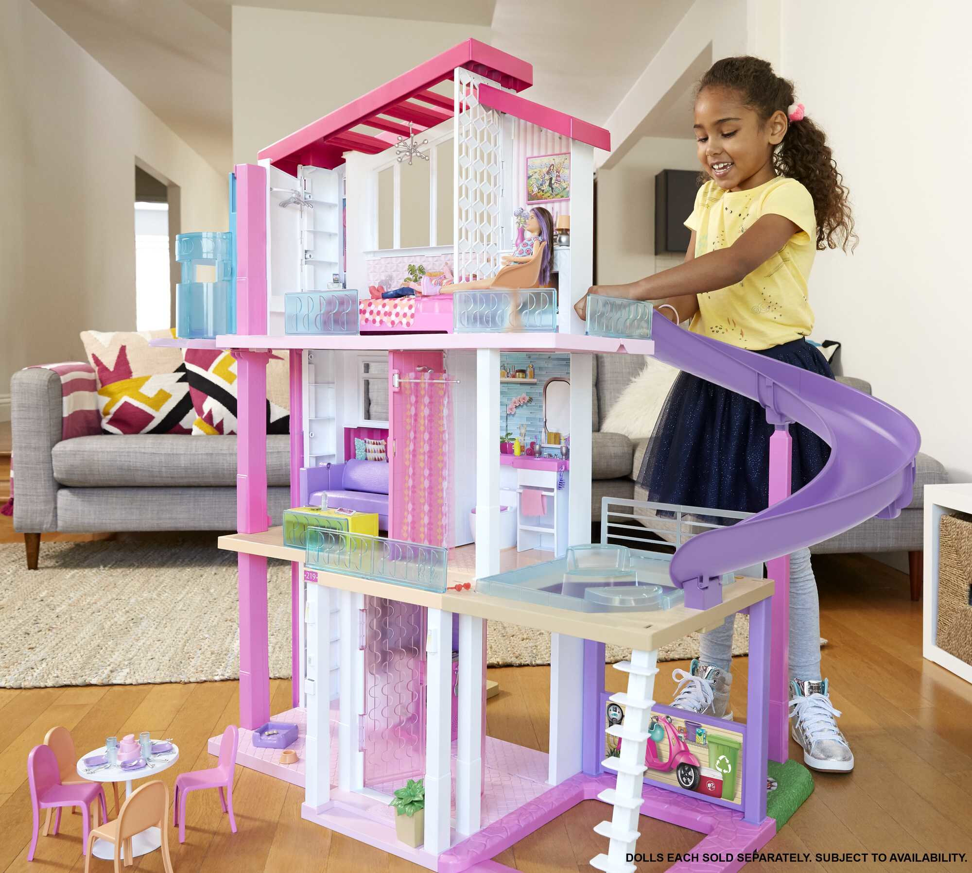 Barbie DreamHouse Dollhouse with 70+ Accessories, Working Elevator, Lights & Sounds - image 3 of 7