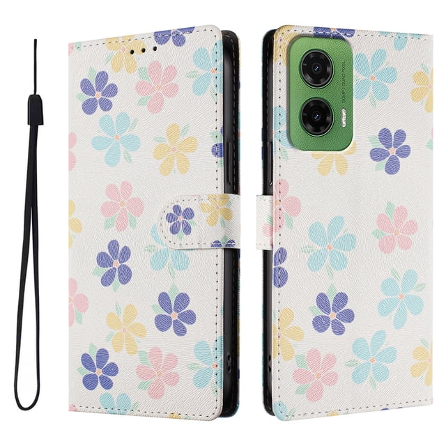 FOXDOCK Funda Tipo Cartera para Motorola Moto G35 con Soporte y Correa – Diseño de Patrones Lindos