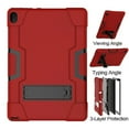 thumbnail image 4 of Goldcherry Lenovo Tab E10 10.1 Inch Case, Hybrid Heavy Duty Defender Shockproof Protective with Built-in Kickstand for Lenovo Tab E10 (TB-X104F) 10.1 Inch 2018(Red+Black), 4 of 6