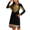 thumbnail image 1 of Harvest Moon Robe Évasée Col Carré Élégante Mode Féminine Imprimée Automne, 1 of 5