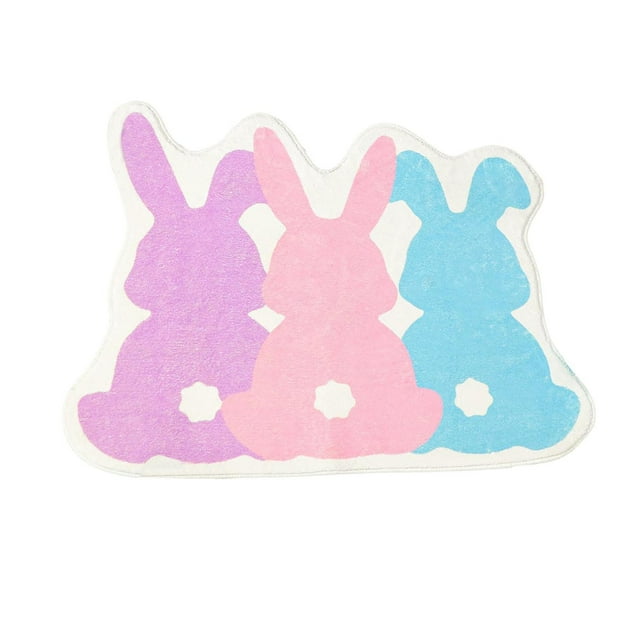 Binwennn Area Rug And Set Throw Couch Blanket Preppy Blanket for Bed Easter Bunny Bathroom Carpet Spring Tufted Absorbent Bath Mat Suitable For Bathroom Shower Bathtub Kitchen Area Carpet