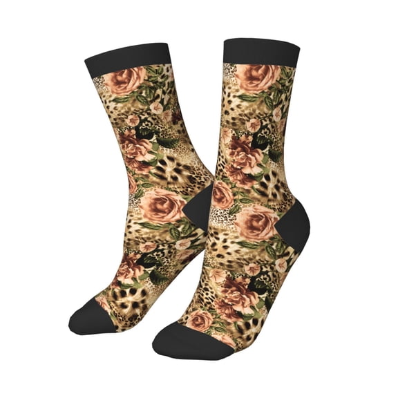 Kids Girls Boys Socks - Animal Leopard Comfort Breathable Crew Socks for Boys Girls Kids, Soft Athletic Running Socks for Boys Socks 6-10 Years Old