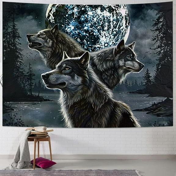 Chilfamy Eclipse Wolf Fleece Blanket for Bed - Eclipse Fleece Throw Blanket for Women, Men and Kids - Super Soft Plush Wolf Blanket Throw Plush Blanket Wolf Gifts 40x30inch