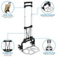 thumbnail image 4 of Mount-It! Folding Hand Truck | Luggage Cart | 165 LBS Capacity, 4 of 7
