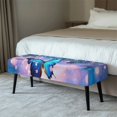 thumbnail image 2 of Whosucclay Butterfly Star Print Rectangle Bench Covers, Comfortable Dining Bench Slipcover Easy to Clean Bench Seat Furniture Protector Stain Resistant Bench Cushion Cover, 2 of 7