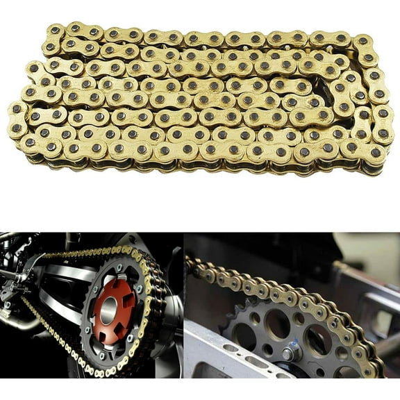 LABLT Drive Chain With O-Ring Gold Color Pitch 530x130 Links Replacement for Motocycle