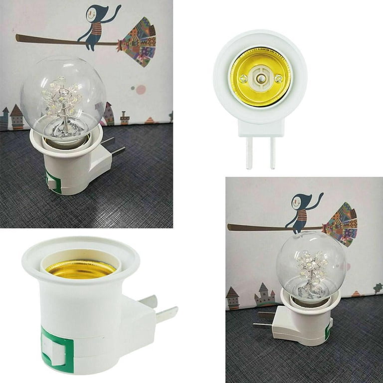 Exclusive Discount] E27 Light Bulb Socket Holder Plug-in Adaptor Screw Base Lamp Wall US Plug Encounter
