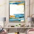 thumbnail image 3 of Designart 'Abstract Golden Laminaria Branch & Leaves' Traditional Framed Art Print, 3 of 4