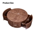 thumbnail image 5 of LiviNest Rotating Coffee Table for Small Living Room: 360° Swivel Top with 2 Drawers - 28.4" Round Burl Wood Modern Centerpiece - 1-Seat Access & Hidden Storage for Apartments, 5 of 6