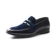 thumbnail image 1 of Mocasines de charol y terciopelo para hombre Bruno Marc Talla 8.5 Azul, 1 of 9