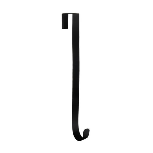 Guirnalda Hanger Hook Negro Premium sobre la puerta Metal Sided Wreath Hanger Cocina Colgante Gancho de almacenamiento