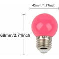 thumbnail image 2 of 16 Pack G45 Mini LED Colored Light Bulb,1W LED G45 E27 Light Bulb, for Bedroom Wedding Halloween Christmas Party Bar Mood Decoration（Pink）, 2 of 5
