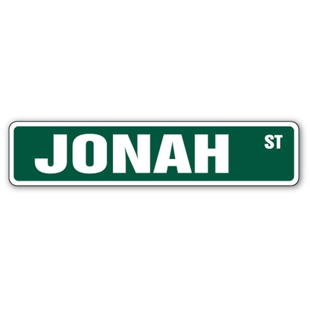 SignMission SS-JONAH Panneau de Rue pour Chambre d'Enfants 4 x 18 Po. - Jonah