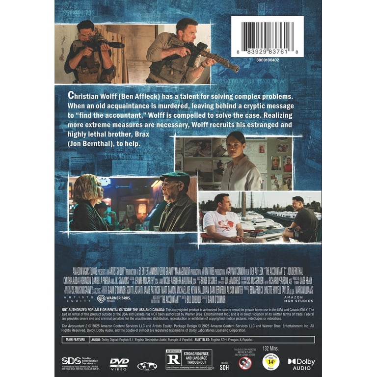 Warner Bros, The Accountant 2 DVD, Action, Crime, Drama - Walmart.com