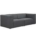 thumbnail image 1 of Modway Mingle Ensemble de Canapé Sectionnel Contemporain Moderne 2 Pcs en Gris, 1 of 4