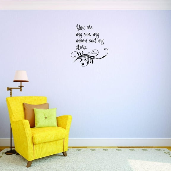 Custom Decals You Are My Sun, My Moon And My Stars. Wall Art Size: 16 X 24 Inches Color: Black