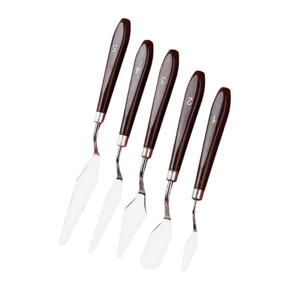 yotijay 5 Pieces Palette Knives Art Tools for Oil Paint Color Mixing Mixing Supplies