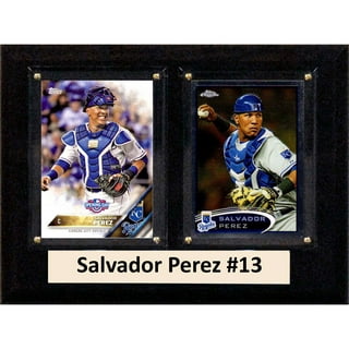 Salvador Perez Kansas City Royals Majestic Alternate Los Reales Flex Base  Player Jersey with World Series Commemorative Patch - White