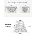 thumbnail image 6 of Waterfall Valances for Windows, Grey Flower Kitchen Sheer Valance Curtains, Vintage Farmhouse Boho Leaf Spring Plant Rod Pocket Elegant Swag Valances for Living Room Bedroom, 47.2"x38.5", 3 Panel, 6 of 8