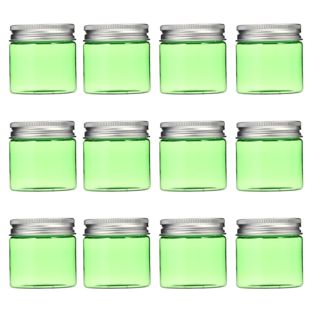 12Pcs 50g Plastic Creams Containers Empty Cosmetic Storage Pots with Cover