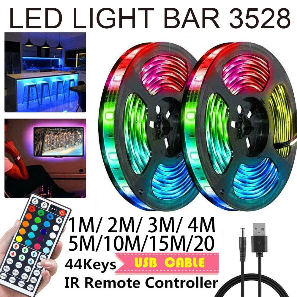 Hotbest Led Strip Lights Rgb Remote Control Box Led Lights With Remote For Home Room Tv Party Kitchen Diy Decoration Walmart Com Walmart Com