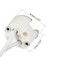 thumbnail image 3 of Uxcell Ceramic Silicone 12-250V 2A 20cm Long Bulb Socket White 5 Count, 3 of 6