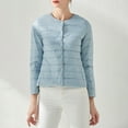 thumbnail image 2 of Vedolay Parka Jacket Women Casual Work Wear Open Front Jacket Coat Light Blue,L, 2 of 5