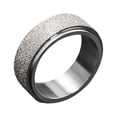 thumbnail image 1 of Men Rings Exquisite Simple Style Solid Color Man Titanium Steel Ring Fashion Decor Accessory Jewelry Decoration Birthday Gift Silver 21mm, 1 of 9