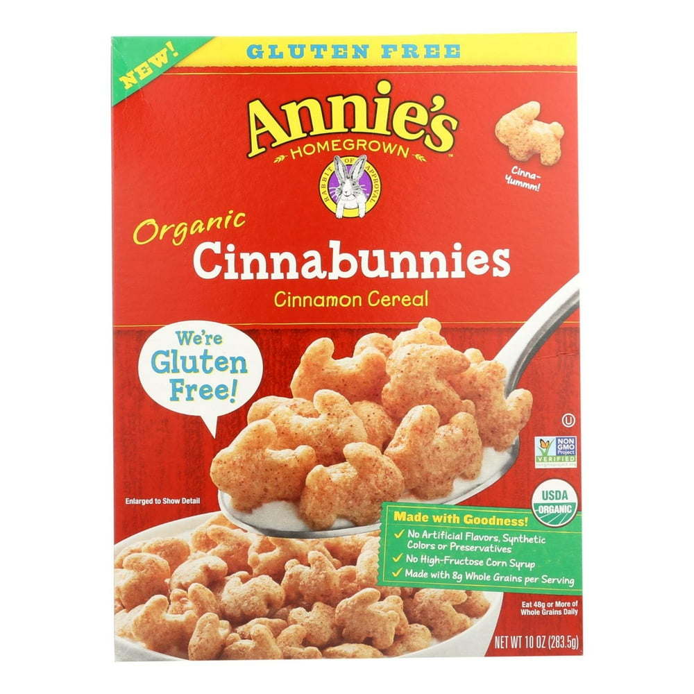 Annie's Gluten Free, Organic Cinnabunnies Cinnamon Cereal, 10 oz