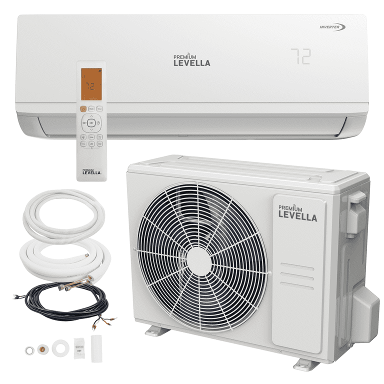 Premium Levella 9000 btu Air Conditioner Type Mini Split 21.5 SEER2 Inverter AC Ductless Heat Pump 110V