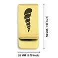thumbnail image 2 of Stainless Steel Cornicello Italian Horn Good Luck Charm Classic Slim Money Clip Credit Card Holder, 2 of 2