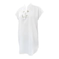 thumbnail image 4 of Ropa Playa Ocean Pacific para Mujer Vestido Largo Manga Corta Aros Cintas Ajust. Escote Blanco Talla EG, 4 of 4