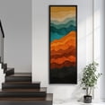 thumbnail image 2 of Large Framed Canvas Print Colorful Abstract Mountain Wall Art Modern Landscape Decorative for Living room Bedroom - 60"x20" Black Frame, 2 of 6