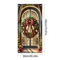thumbnail image 3 of Ouuluon Durable Festive Christmas Door Cover, 35x71 inch Curtain for Door Wall Holiday Party Decoration, 3 of 7